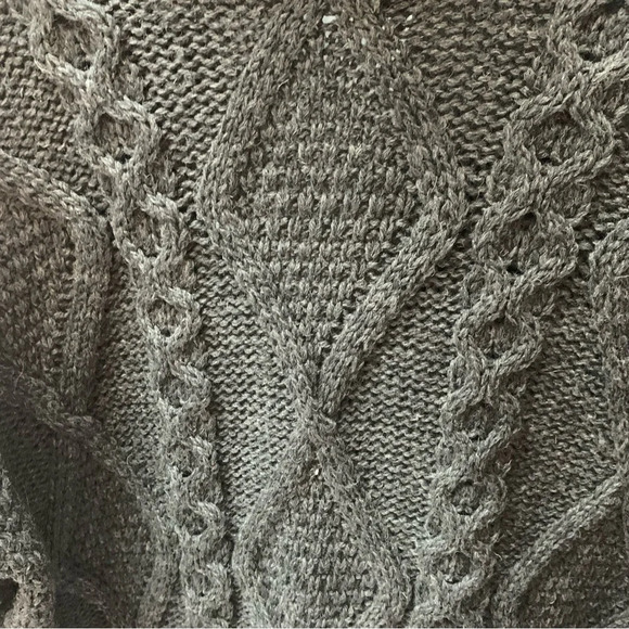 NWOT Aran Crafts Men’s Shawl Charcoal Cardigan 100% Merino Wool L - Picture 5 of 12